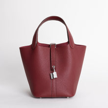 PICOTIN 18 LOCK CLEMENCE LEATHER ROUGE H WITH PALLADIUM HARDWARE (PHW)