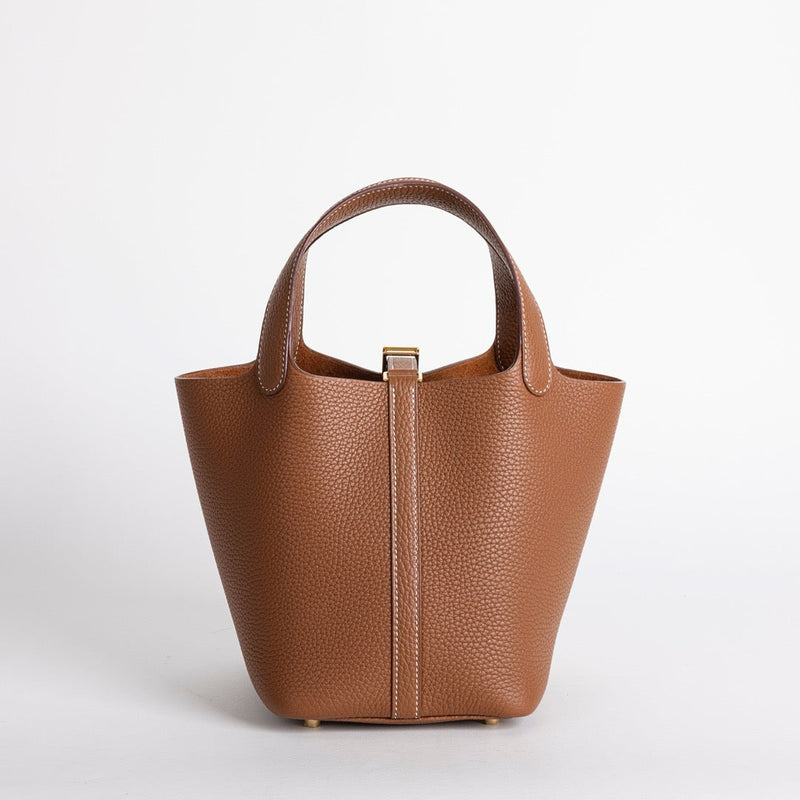 PICOTIN 18 LOCK CLEMENCE LEATHER GOLD WITH GOLD HARDWARE (GHW)