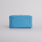 MINI LINDY 20 CLEMENCE LEATHER BLEU DU NORD WITH PALLADIUM HARDWARE (PHW)