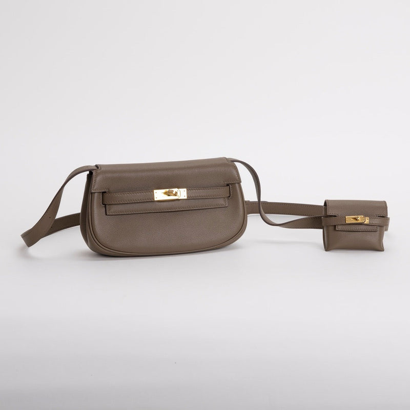 KELLY MOOVE SWIFT LEATHER ETOUPE WITH GOLD HARDWARE (GHW)