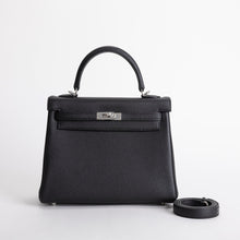 KELLY 25 TOGO LEATHER NOIR (BLACK) WITH PALLADIUM HARDWARE (PHW)