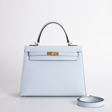 KELLY 25 EPSOM LEATHER BLEU BRUME WITH GOLD HARDWARE (GHW)