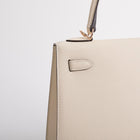KELLY 25 EPSOM LEATHER NATA WITH ROSE GOLD HARDWARE (RGHW)