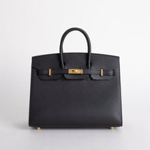 BIRKIN 25 EPSOM LEATHER (SELLIER SHAPE) NOIR (BLACK) WITH GOLD HARDWARE (GHW)