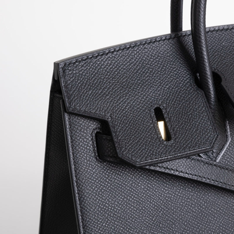BIRKIN 25 EPSOM LEATHER (SELLIER SHAPE) NOIR (BLACK) WITH GOLD HARDWARE (GHW)