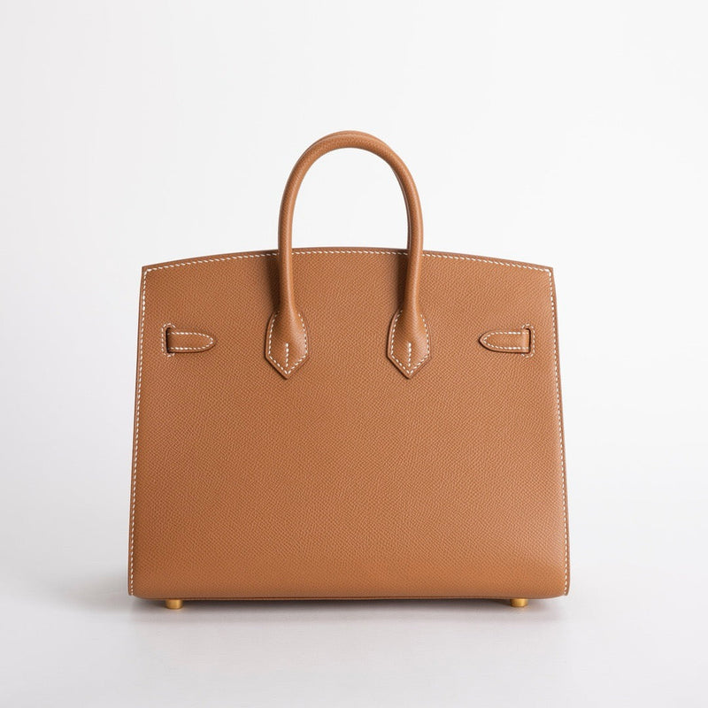 BIRKIN 25 EPSOM LEATHER (SELLIER SHAPE) GOLD WITH GOLD HARDWARE (GHW)
