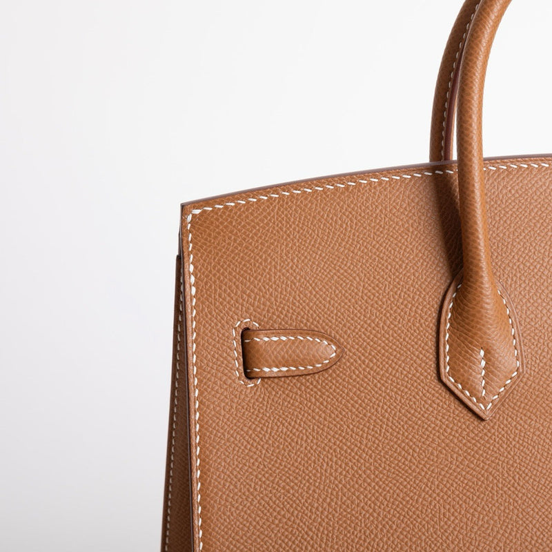 BIRKIN 25 EPSOM LEATHER (SELLIER SHAPE) GOLD WITH GOLD HARDWARE (GHW)