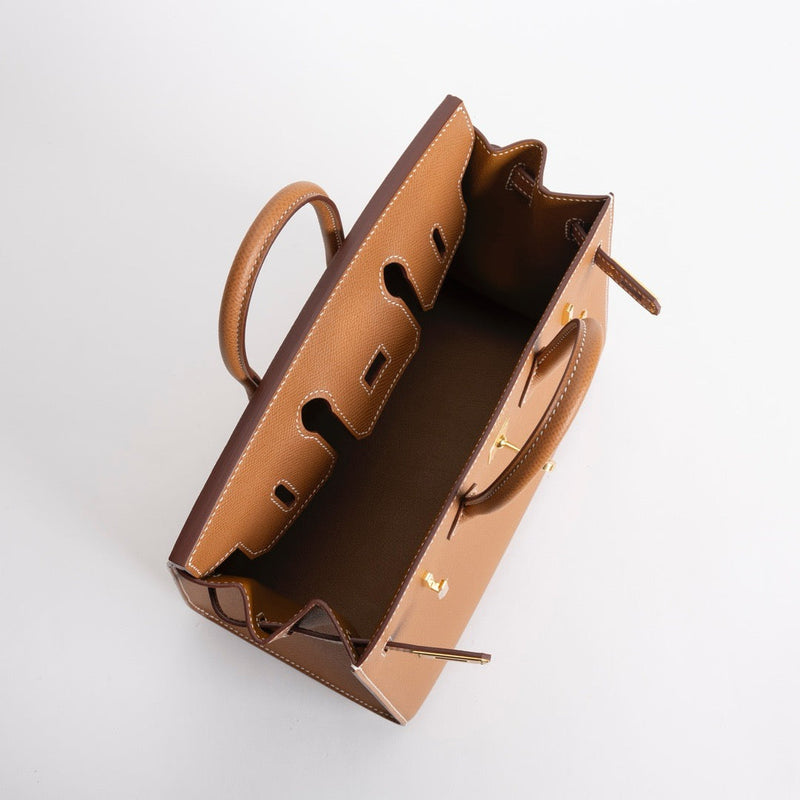 BIRKIN 25 EPSOM LEATHER (SELLIER SHAPE) GOLD WITH GOLD HARDWARE (GHW)