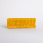 KELLY POCHETTE SHINY MISSISSIPPIENSIS ALLIGATOR LEATHER JAUNE AMBRE WITH GOLD HARDWARE (GHW)