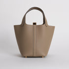 PICOTIN 18 LOCK CLEMENCE LEATHER BEIGE MARFA WITH GOLD HARDWARE (GHW)