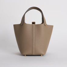 PICOTIN 18 LOCK CLEMENCE LEATHER BEIGE MARFA WITH GOLD HARDWARE (GHW)