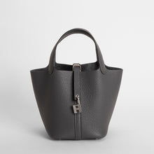 PICOTIN 18 LOCK CLEMENCE LEATHER GRAPHITE WITH PALLADIUM HARDWARE (PHW)