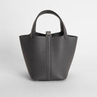 PICOTIN 18 LOCK CLEMENCE LEATHER GRAPHITE WITH PALLADIUM HARDWARE (PHW)