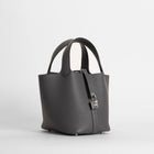 PICOTIN 18 LOCK CLEMENCE LEATHER GRAPHITE WITH PALLADIUM HARDWARE (PHW)
