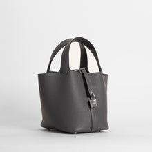 PICOTIN 18 LOCK CLEMENCE LEATHER GRAPHITE WITH PALLADIUM HARDWARE (PHW)