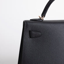 MINI KELLY II (20) EPSOM LEATHER NOIR (BLACK) WITH ROSE GOLD HARDWARE (RGHW)