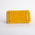BIRKIN 25 SHINY NILOTICUS CROCODILE LEATHER JAUNE AMBRE WITH GOLD HARDWARE (GHW)