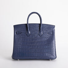 BIRKIN 25 MATTE MISSISSIPPIENSIS ALLIGATOR LEATHER BLEU DE MALTE WITH PALLADIUM HARDWARE (PHW)