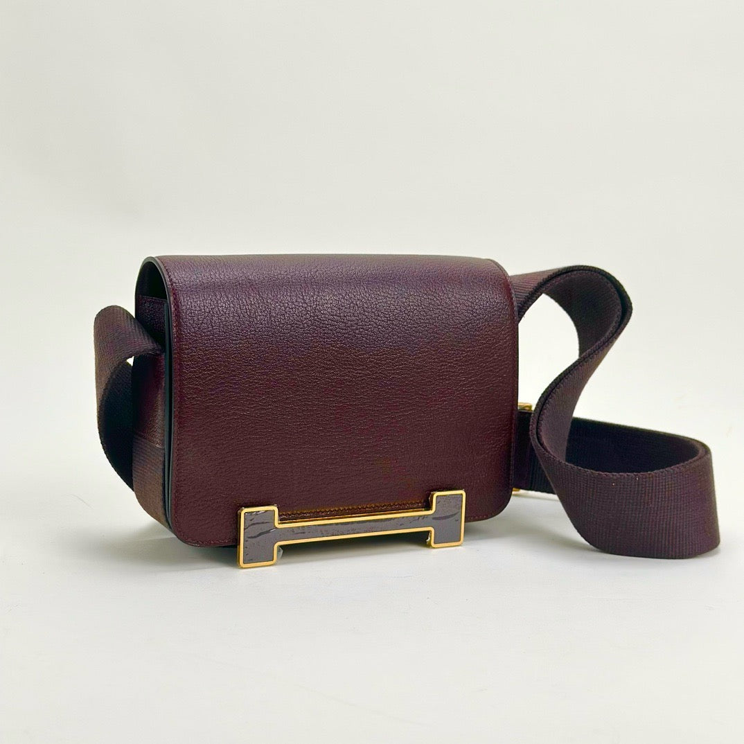 GETA CHEVRE LEATHER ROUGE SELLIER WITH GOLD HARDWARE (GHW)