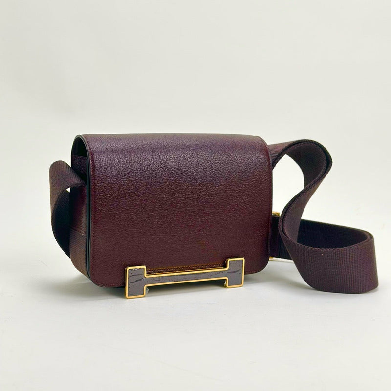 GETA CHEVRE LEATHER ROUGE SELLIER WITH GOLD HARDWARE (GHW)