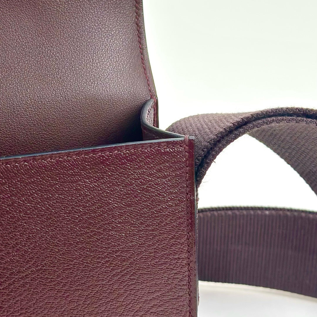 GETA CHEVRE LEATHER ROUGE SELLIER WITH GOLD HARDWARE (GHW)