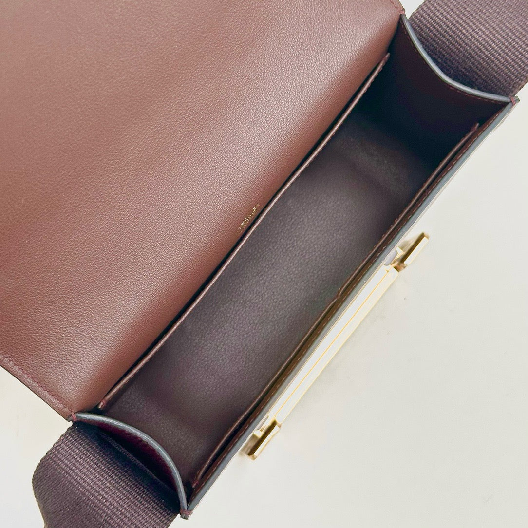 GETA CHEVRE LEATHER ROUGE SELLIER WITH GOLD HARDWARE (GHW)