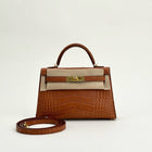 MINI KELLY II (20) MATTE MISSISSIPPIENSIS ALLIGATOR LEATHER GOLD WITH GOLD HARDWARE (GHW)