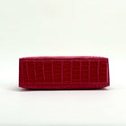 KELLY POCHETTE SHINY MISSISSIPPIENSIS ALLIGATOR LEATHER ROSE EXTREME WITH GOLD HARDWARE (GHW)