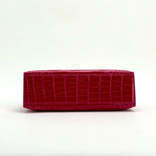 KELLY POCHETTE SHINY MISSISSIPPIENSIS ALLIGATOR LEATHER ROSE EXTREME WITH GOLD HARDWARE (GHW)