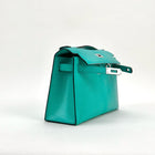 KELLY POCHETTE LIZARD LEATHER VERT VERONE WITH PALLADIUM HARDWARE (PHW)
