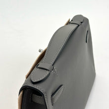 KELLY POCHETTE SWIFT LEATHER GRIS MEYER WITH PALLADIUM HARDWARE (PHW)
