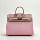 BIRKIN 25 EPSOM LEATHER (SELLIER SHAPE) ROSE SAKURA WITH PALLADIUM HARDWARE (PHW)
