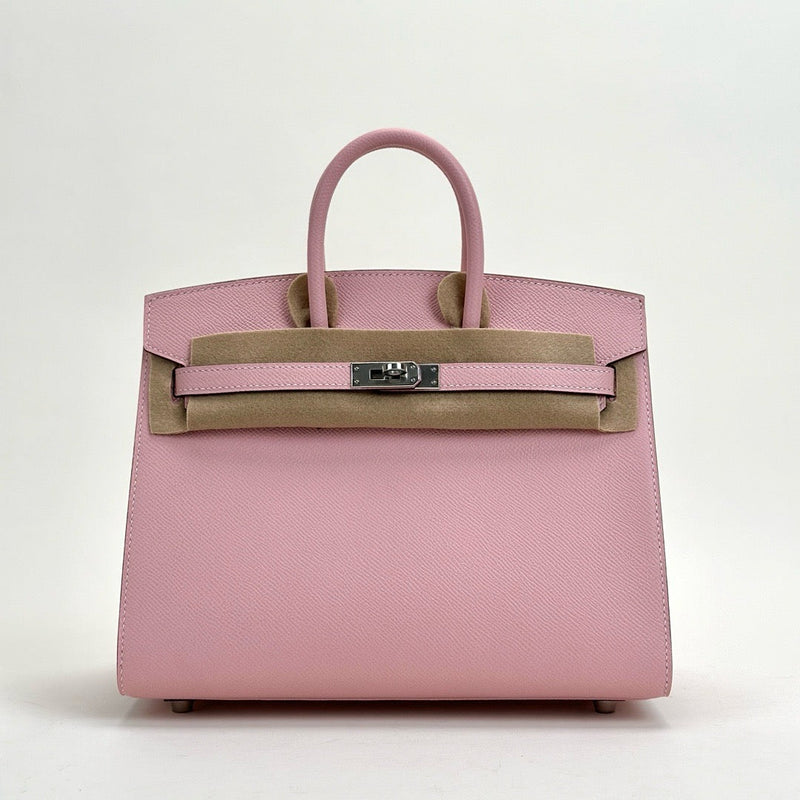 BIRKIN 25 EPSOM LEATHER (SELLIER SHAPE) ROSE SAKURA WITH PALLADIUM HARDWARE (PHW)