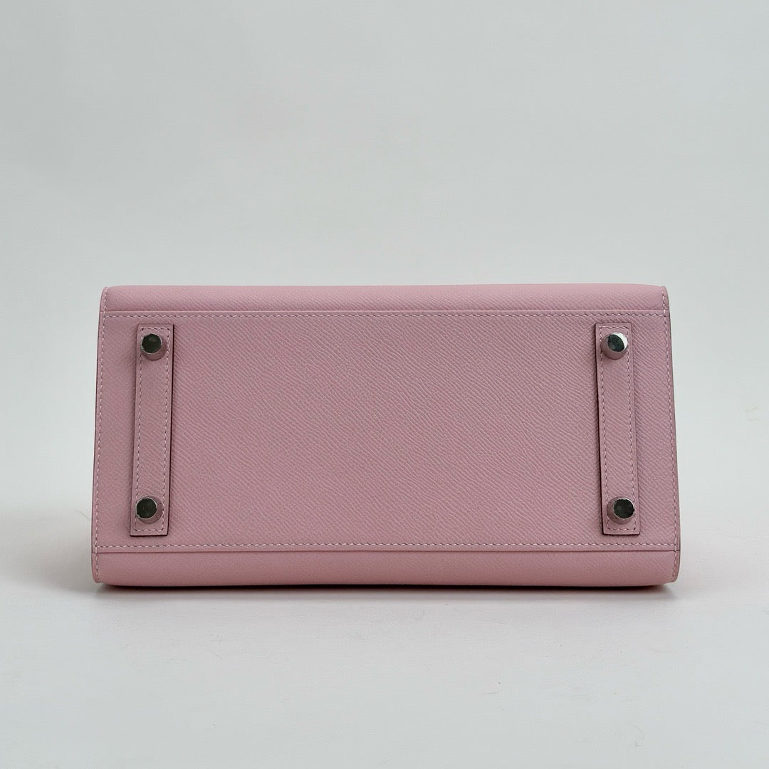 BIRKIN 25 EPSOM LEATHER (SELLIER SHAPE) ROSE SAKURA WITH PALLADIUM HARDWARE (PHW)