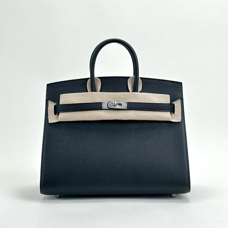 BIRKIN 25 EPSOM LEATHER (SELLIER SHAPE) NOIR (BLACK) WITH PALLADIUM HARDWARE (PHW)