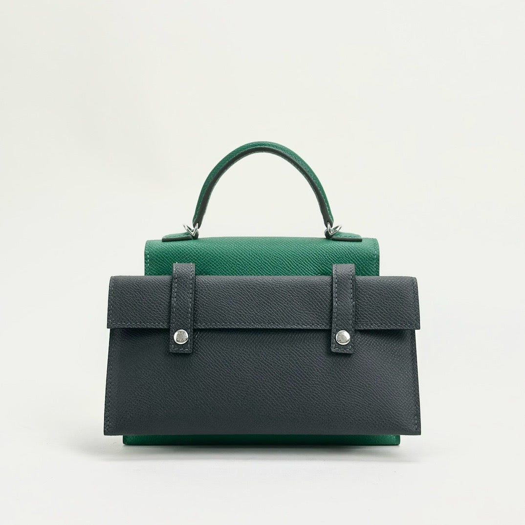 KELLY PICTO DOLL EPSOM LEATHER VERT VERTIGO WITH PALLADIUM HARDWARE (PHW)