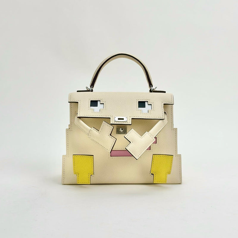 KELLY PICTO DOLL EPSOM LEATHER NATA WITH PALLADIUM HARDWARE (PHW)