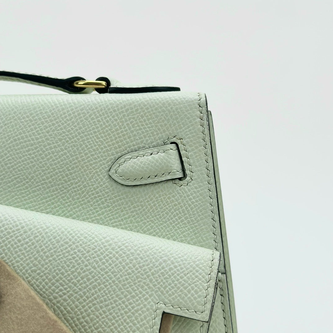 KELLY DESORDRE EPSOM LEATHER VERT FIZZ WITH GOLD HARDWARE (GHW)