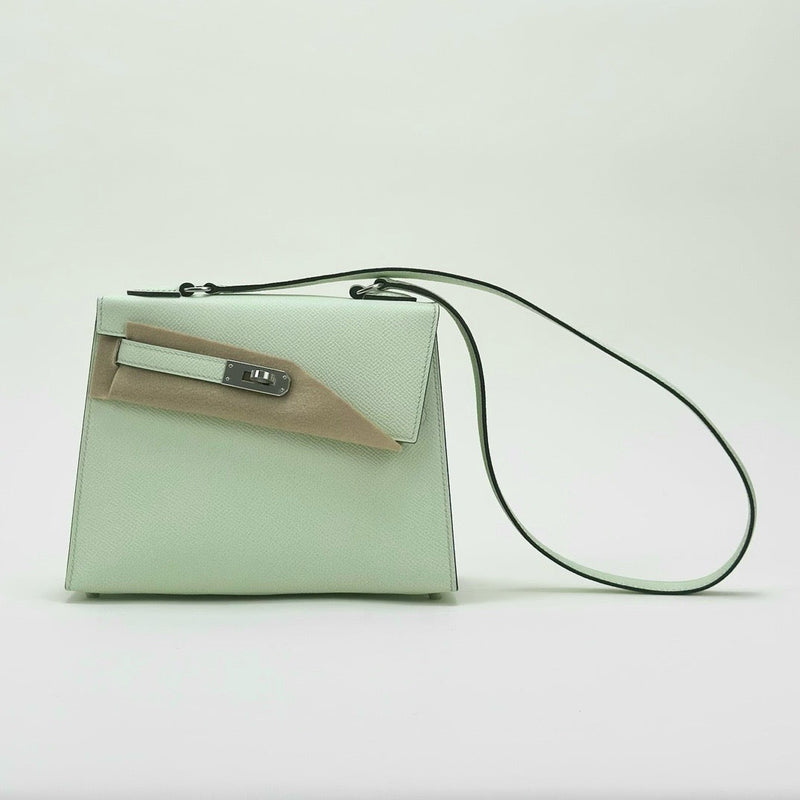 KELLY DESORDRE EPSOM LEATHER VERT FIZZ WITH PALLADIUM HARDWARE (PHW)