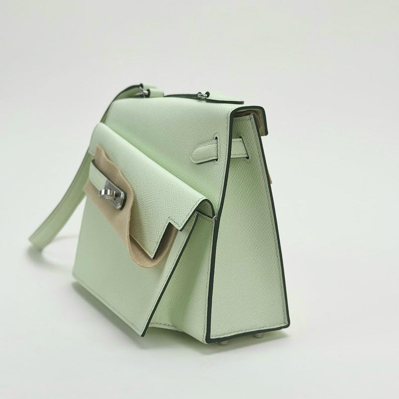 KELLY DESORDRE EPSOM LEATHER VERT FIZZ WITH PALLADIUM HARDWARE (PHW)