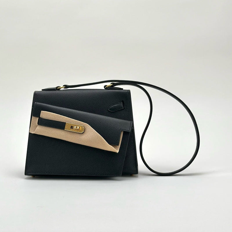 KELLY DESORDRE EPSOM LEATHER NOIR (BLACK) WITH GOLD HARDWARE (GHW)
