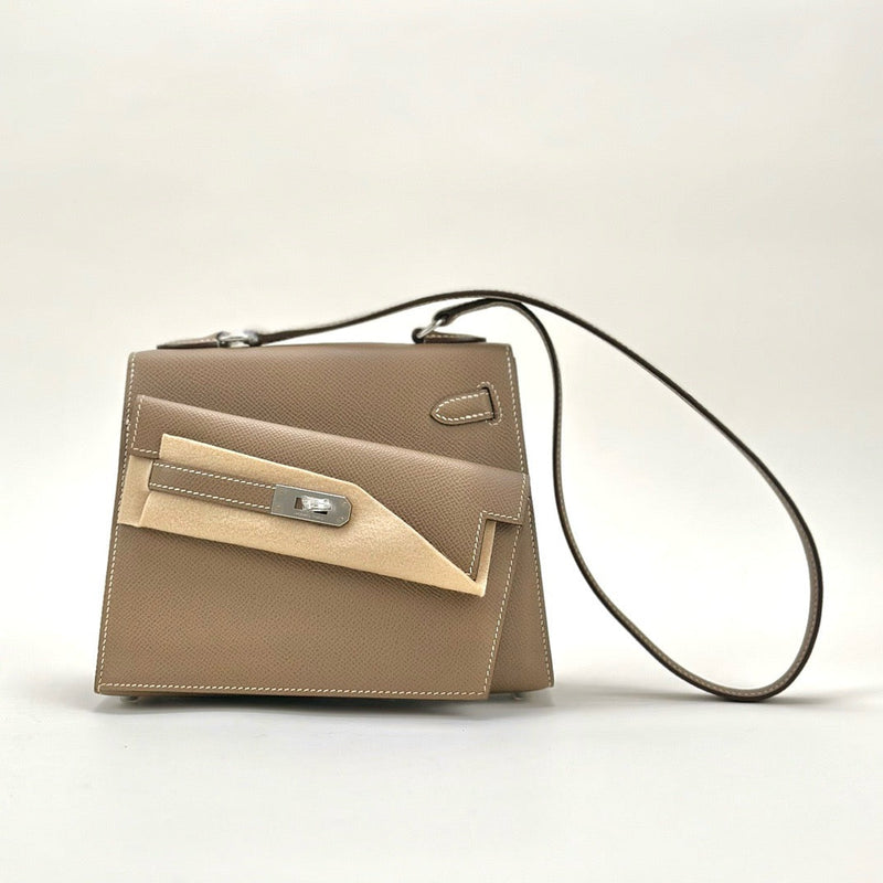 KELLY DESORDRE EPSOM LEATHER ETOUPE WITH PALLADIUM HARDWARE (PHW)