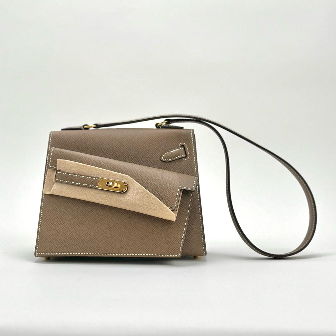 KELLY DESORDRE EPSOM LEATHER ETOUPE WITH GOLD HARDWARE (GHW)