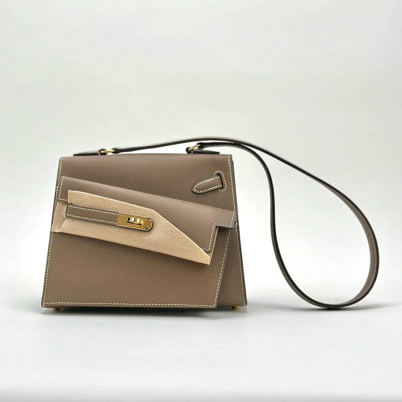 KELLY DESORDRE EPSOM LEATHER ETOUPE WITH GOLD HARDWARE (GHW)