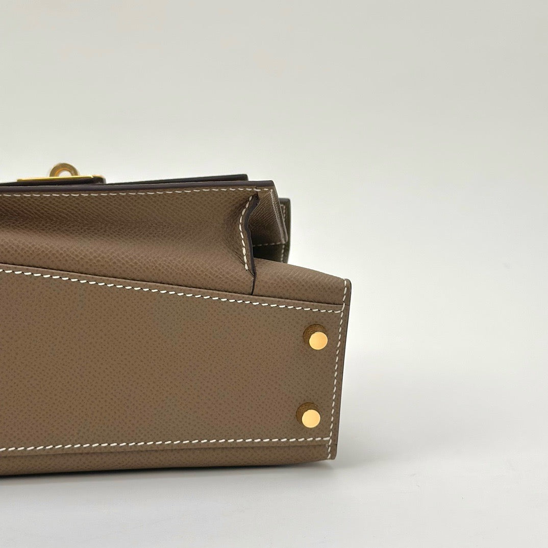 KELLY DESORDRE EPSOM LEATHER ETOUPE WITH GOLD HARDWARE (GHW)