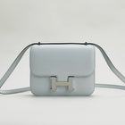 CONSTANCE 18 (MINI) CHEVRE LEATHER BLEU BRUME WITH PALLADIUM HARDWARE (PHW)