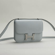 CONSTANCE 18 (MINI) CHEVRE LEATHER BLEU BRUME WITH PALLADIUM HARDWARE (PHW)