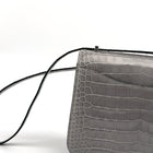 CONSTANCE 18 (MINI) SHINY MISSISSIPPIENSIS ALLIGATOR LEATHER GRIS TOURTERELLE WITH PALLADIUM HARDWARE (PHW)
