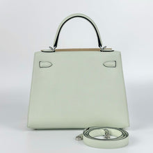 KELLY 25 EPSOM LEATHER VERT FIZZ WITH PALLADIUM HARDWARE (PHW)