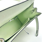 KELLY 25 EPSOM LEATHER VERT FIZZ WITH PALLADIUM HARDWARE (PHW)